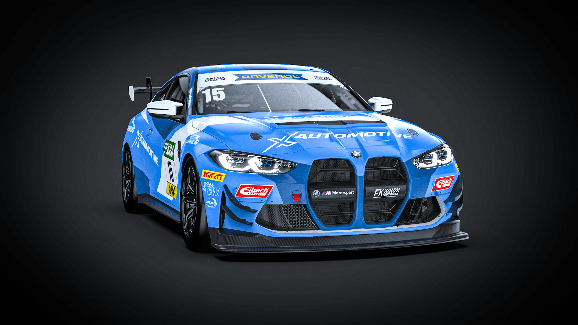 BMW M4 GT4 Evo #15 von FK Performance Motorsport im XAutomotive Design für die ADAC GT4 Germany 2026
